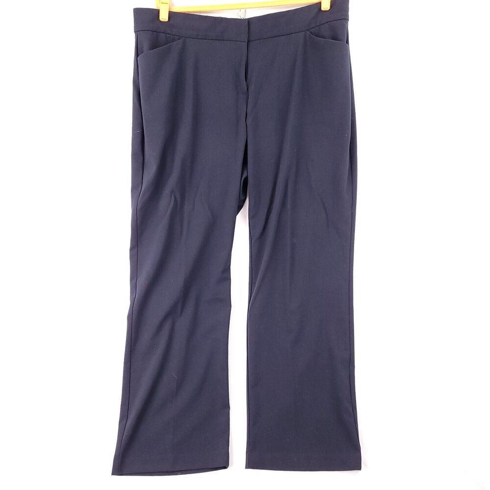 Kim Rogers Navy Blue Full Elastic Waist Dress Pants Size 18 Women's